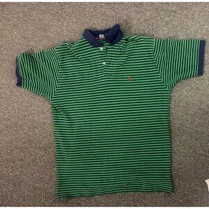 Polo Ralph Lauren Striped Polo Shirt Mens XL Green Navy Blue Red Pony Logo
